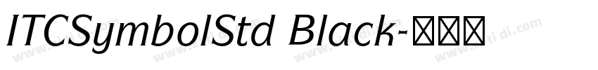 ITCSymbolStd Black字体转换